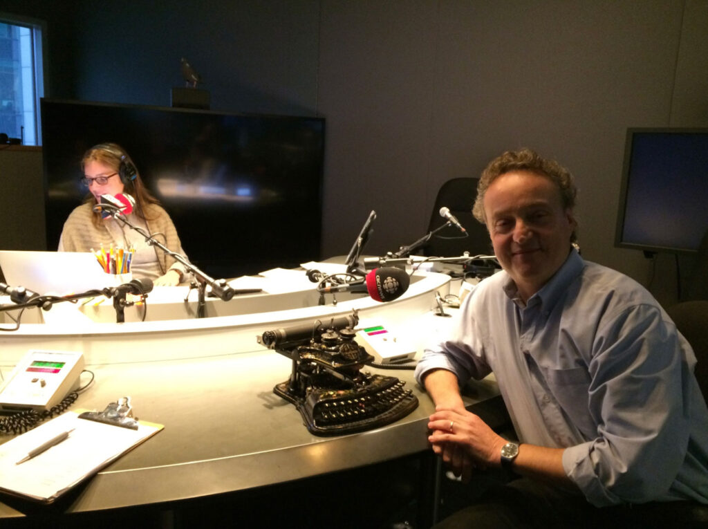 Martin at CBC Radio with Jill Deacon and the show Here and Now.