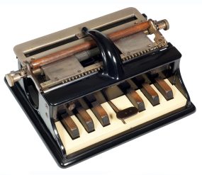 Photograph of the Hall 1 Braille writer.